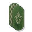 Oval Sadhu Board with bamboo nails Design #132 nail spacing 15 mm 330x150 mm green