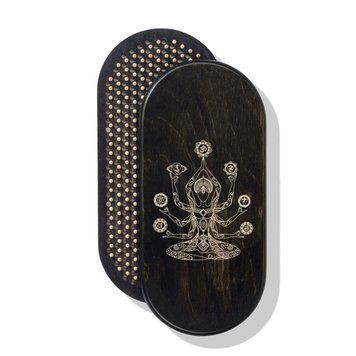 Oval Sadhu board with bamboo nails Design #107, distance between nails 15 mm 330x150 mm black