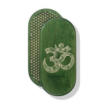 Oval Sadhu board with bamboo nails Design #89, distance between nails 15 mm 330x150 mm green