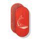 Oval Sadhu board with bamboo nails Design #64, distance between nails 15 mm 330x150 mm bright red