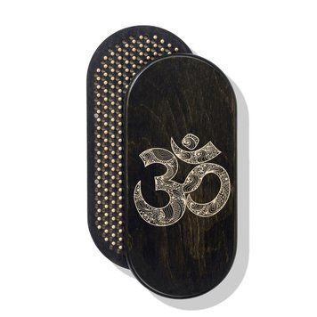 Oval Sadhu board with bamboo nails Design #89, distance between nails 15 mm 330x150 mm black