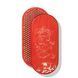 Oval Sadhu board with bamboo nails Design #60, distance between nails 15 mm 330x150 mm bright red