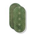Oval Sadhu board with bamboo nails Design #10, distance between nails 15 mm 330x150 mm green