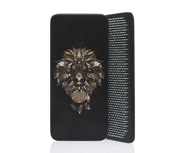 Sadhu board Design Lion and Flower Life #51 nails galvanized, distance between nails 12 mm black