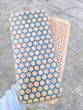 Exclusive rectangular board with bamboo nails and honeycomb design, filled with blue epoxy resin