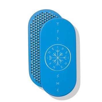 Oval Sadhu board with bamboo nails Design #97, distance between nails 15 mm 330x150 mm blue