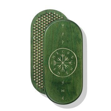 Oval Sadhu board with bamboo nails Design #97, distance between nails 15 mm 330x150 mm green