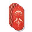 Oval Sadhu Board with bamboo nails Design No. 110 distance between nails 15 mm 330x150 mm bright red