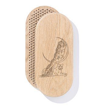 Sadhu Board Oak Oval Design |№293| the nails are galvanized, the distance between the nails is 8 mm