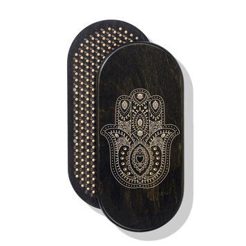 Oval Sadhu board with bamboo nails Design #73, distance between nails 15 mm 330x150 mm black