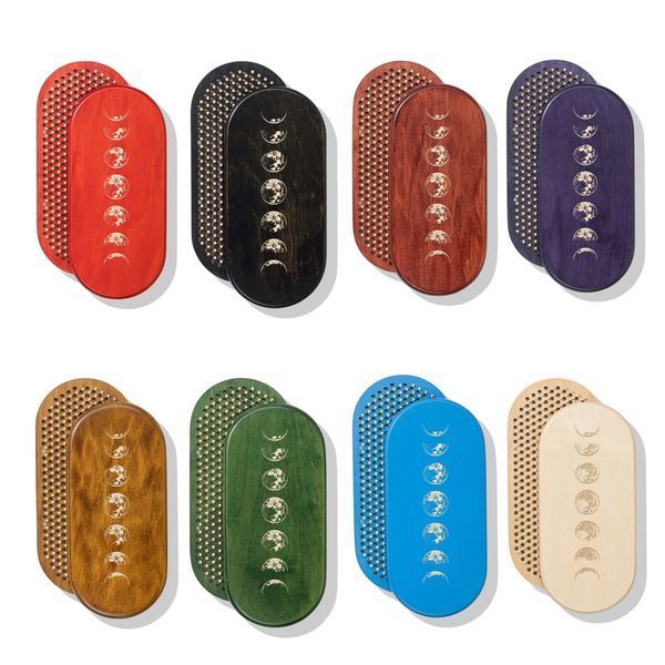 Oval Sadhu Board with bamboo nails Design #116 nail spacing 15 mm 330x150 mm white