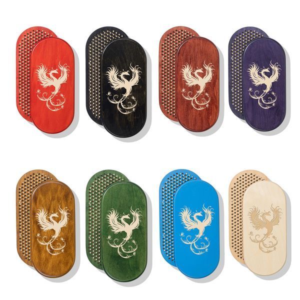 Овальная Доска Садху с бамбуковыми гвоздями Дизайн №69 расстояние между гвоздями 15 мм 330х150 мм черная 220006900003 фото