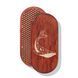 Oval Sadhu Board with bamboo nails Design No. 64, distance between nails 15 mm 330x150 mm red