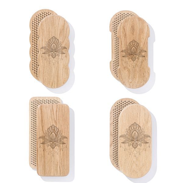 Sadhu Board Oak Oval Design |№141| the nails are galvanized, the distance between the nails is 8 mm