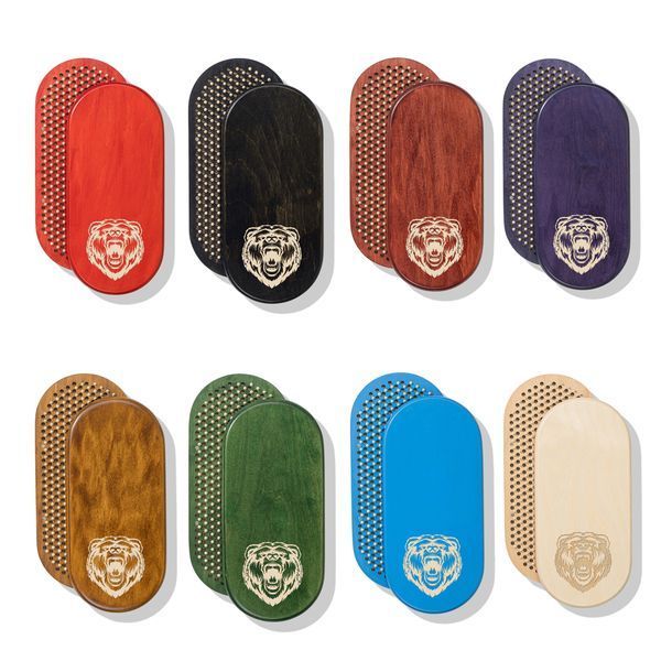 Oval Sadhu board with bamboo nails Design No. 55 distance between nails 15 mm 330x150 mm brown