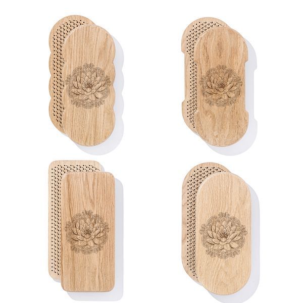 Sadhu Board Oak Oval Design |№37| the nails are galvanized, the distance between the nails is 8 mm