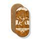 Oval Sadhu board with bamboo nails Design #80, distance between nails 15 mm 330x150 mm brown