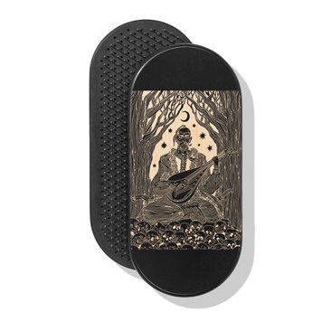 Deska Sadhu Design #162 w kształcie owalnym, z owalnymi gwoździami, ocynkowana, rozstaw gwoździ 8 mm w kolorze czarnym