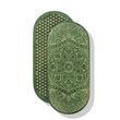 Oval Sadhu board with bamboo nails Design No. 11 distance between nails 15 mm 330x150 mm green