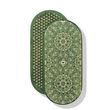 Oval Sadhu board with bamboo nails Design #6, distance between nails 15 mm 330x150 mm green