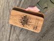 Sadhu board Oak rectangular Lotus-4 design + individual inscription galvanized nails, distance between nails 8 mm