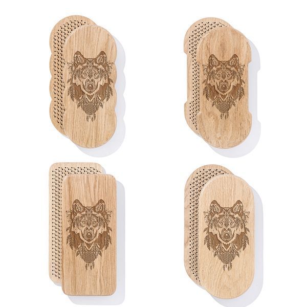 Sadhu board Oak rectangular Design |№57| the nails are galvanized, the distance between the nails is 8 mm