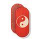 Oval Sadhu Board with bamboo nails Design #136 nail spacing 15 mm 330x150 mm bright red