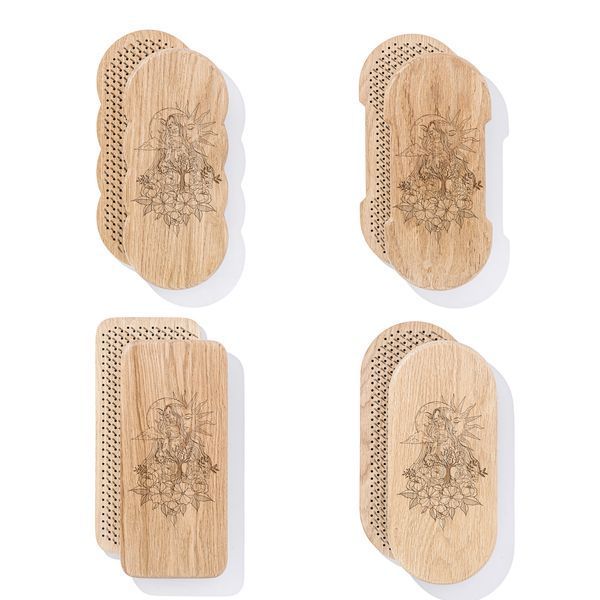 Sadhu Board Oak Oval Design |№161| the nails are galvanized, the distance between the nails is 8 mm