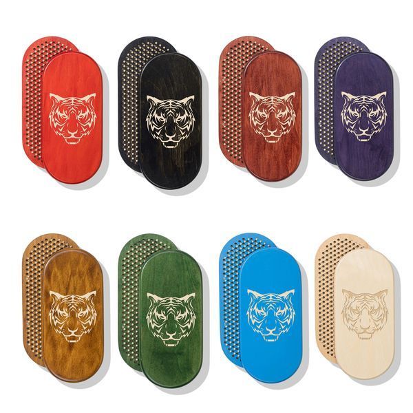 Oval Sadhu board with bamboo nails Design #61, distance between nails 15 mm 330x150 mm dark blue