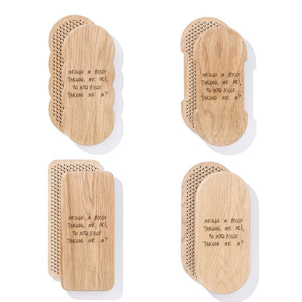 Sadhu Board Oak Oval Design |№78| the nails are galvanized, the distance between the nails is 8 mm