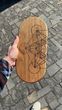 Sadhu board Oak oval Design Circles of Metatron, nails galvanized, distance between nails 8 mm