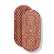 Oval Sadhu board with bamboo nails Design #6, distance between nails 15 mm 330x150 mm red