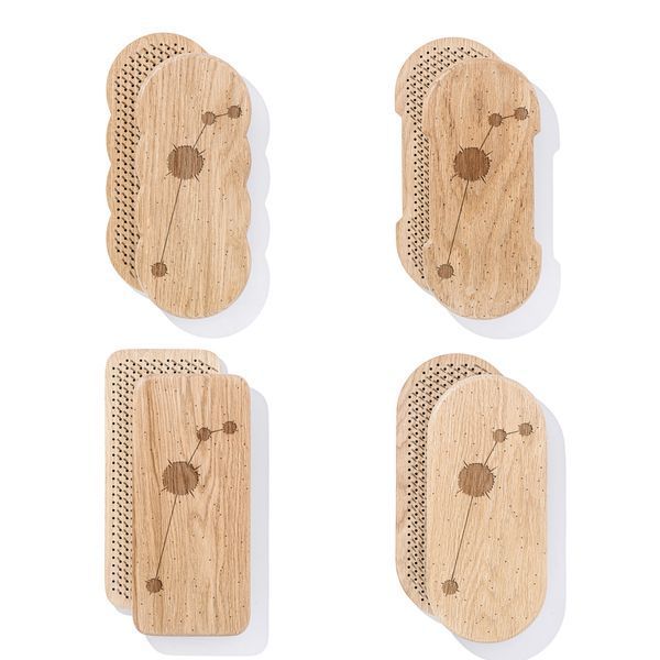 Sadhu board Oak rectangular Design |№227| the nails are galvanized, the distance between the nails is 8 mm