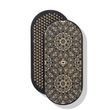 Oval Sadhu board with bamboo nails Design #6, distance between nails 15 mm 330x150 mm black