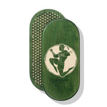 Oval Sadhu board with bamboo nails Design #91, distance between nails 15 mm 330x150 mm green