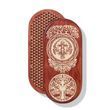 Oval Sadhu board with bamboo nails Design #27, distance between nails 15 mm 330x150 mm red