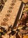 Rectangular exclusive white sadhu board with inserted chakra crystals Design |№kristal5| the nails are galvanized, the distance between the nails is 8 mm