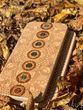 Rectangular exclusive white sadhu board with inserted chakra crystals Design |№kristal5| the nails are galvanized, the distance between the nails is 8 mm