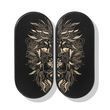 Deska Sadhu Design #238 w kształcie owalnym, z owalnymi gwoździami, ocynkowana, rozstaw gwoździ 8 mm w kolorze czarnym
