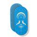 Oval Sadhu board with bamboo nails Design #110, distance between nails 15 mm 330x150 mm blue