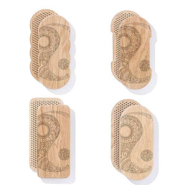 Sadhu Board Oak Oval Design |№43| the nails are galvanized, the distance between the nails is 8 mm